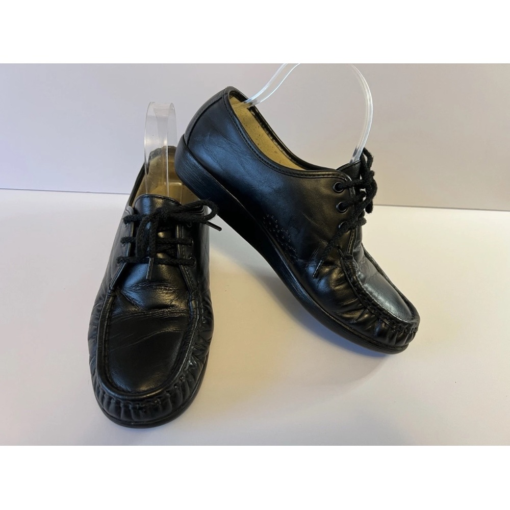 SAS Genuine Leather Women’s Loafers Jewel Sz 9W Black With Original Box - Picture 2 of 10